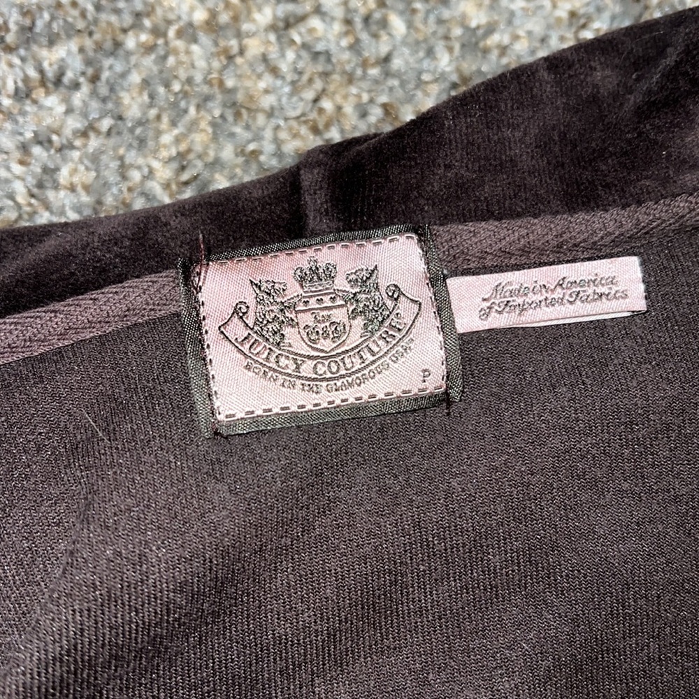 Brown Juicy Couture velour zip up jacket size small - Picture 5 of 5